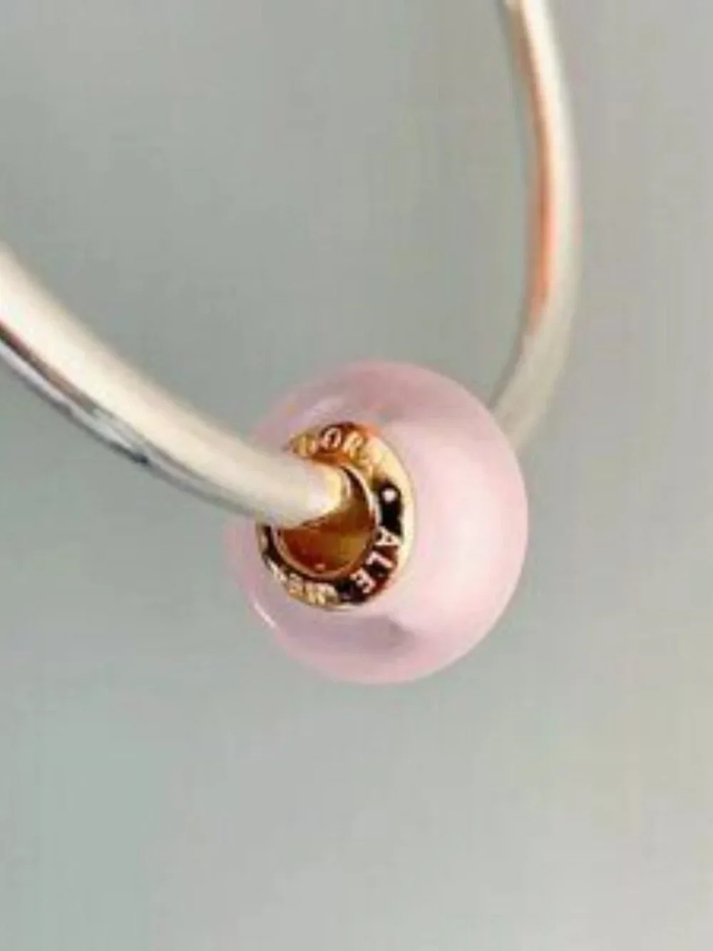 Pandora Rose Gold Matte Pink Murano Glass Charm